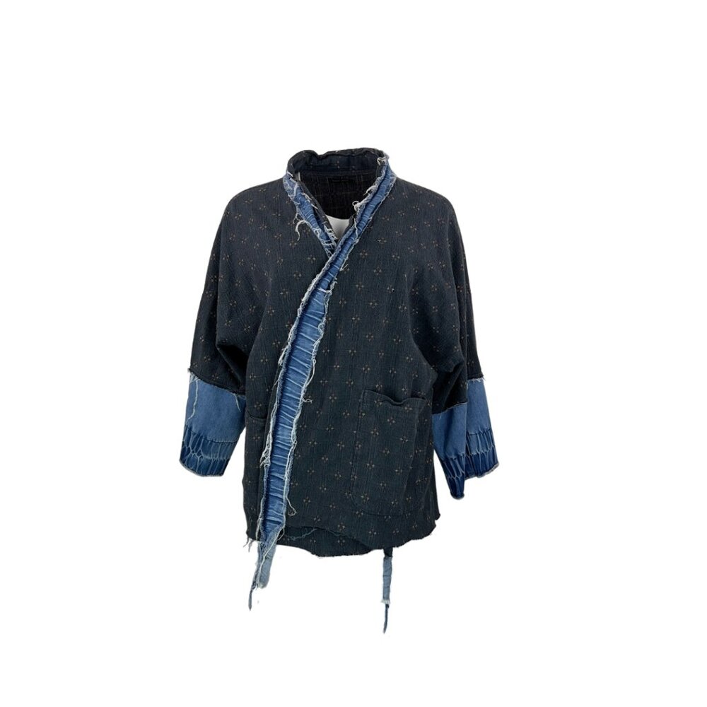 Handmade Smock with Denim Trim